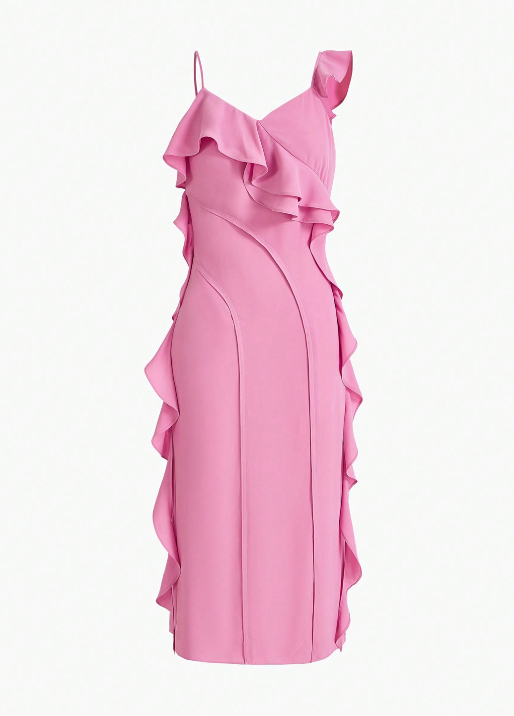 Светло-розовое вечернее, коктейльное платье футляр SHEIN однотонное