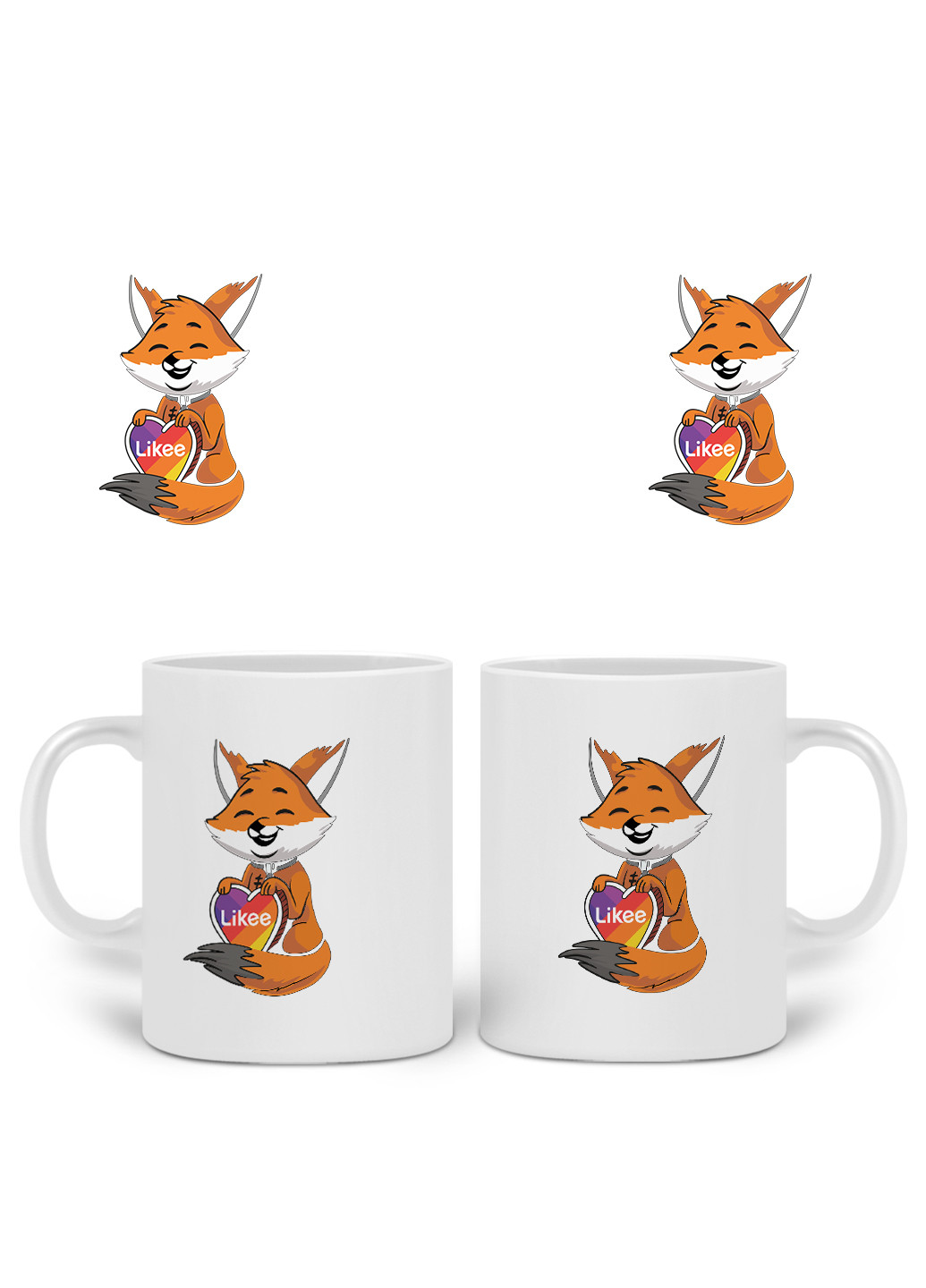 Кружка Лайк (Likee) 330 мл горнятко керамічне (20259-1033) MobiPrint (219774760)