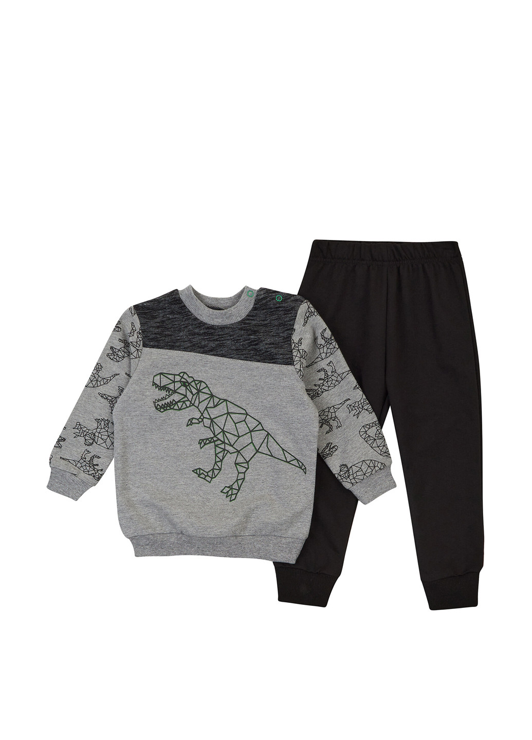 Серый демисезонный костюм (свитшот, брюки) брючный Ляля