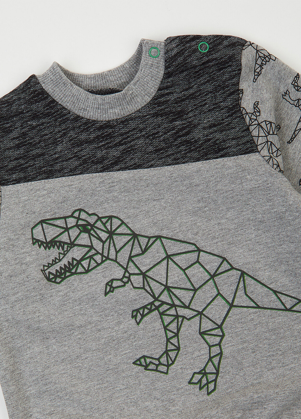 Серый демисезонный костюм (свитшот, брюки) брючный Ляля