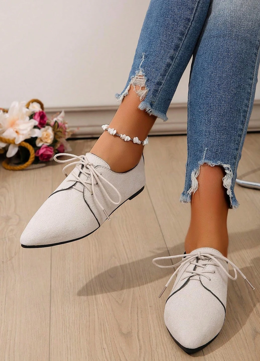 SHEIN Туфли светло-бежевый з текстиль, китай — демисезон (329545880)