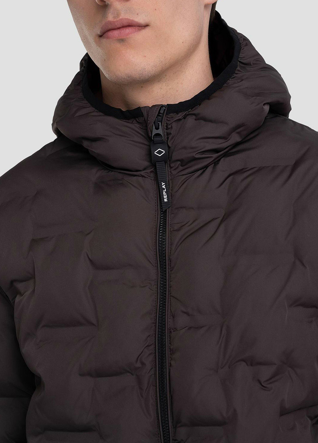 Темно-коричнева демісезонна куртка Replay