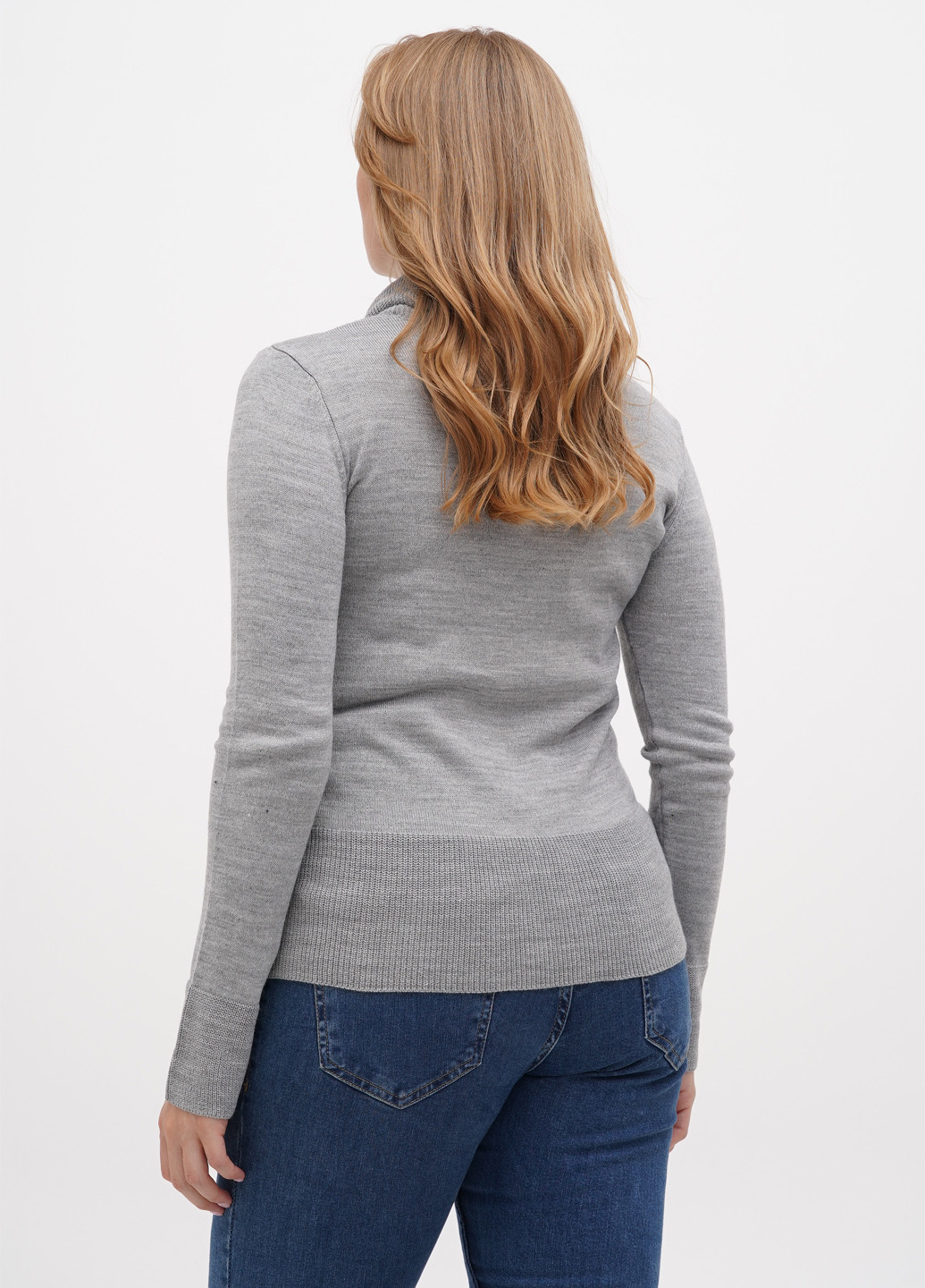 Сірий демісезонний светр Sassofono