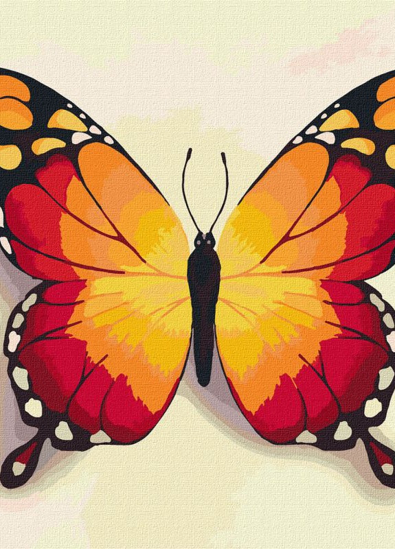Картина по номерам. Оранжевая бабочка. 25х25см. KHO4210. Идейка (253484102)