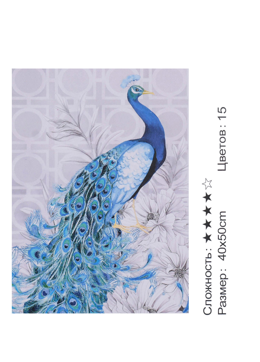Картина по номерам + Алмазная мозайка Птица 50 х 40 см Kimi (252102308)
