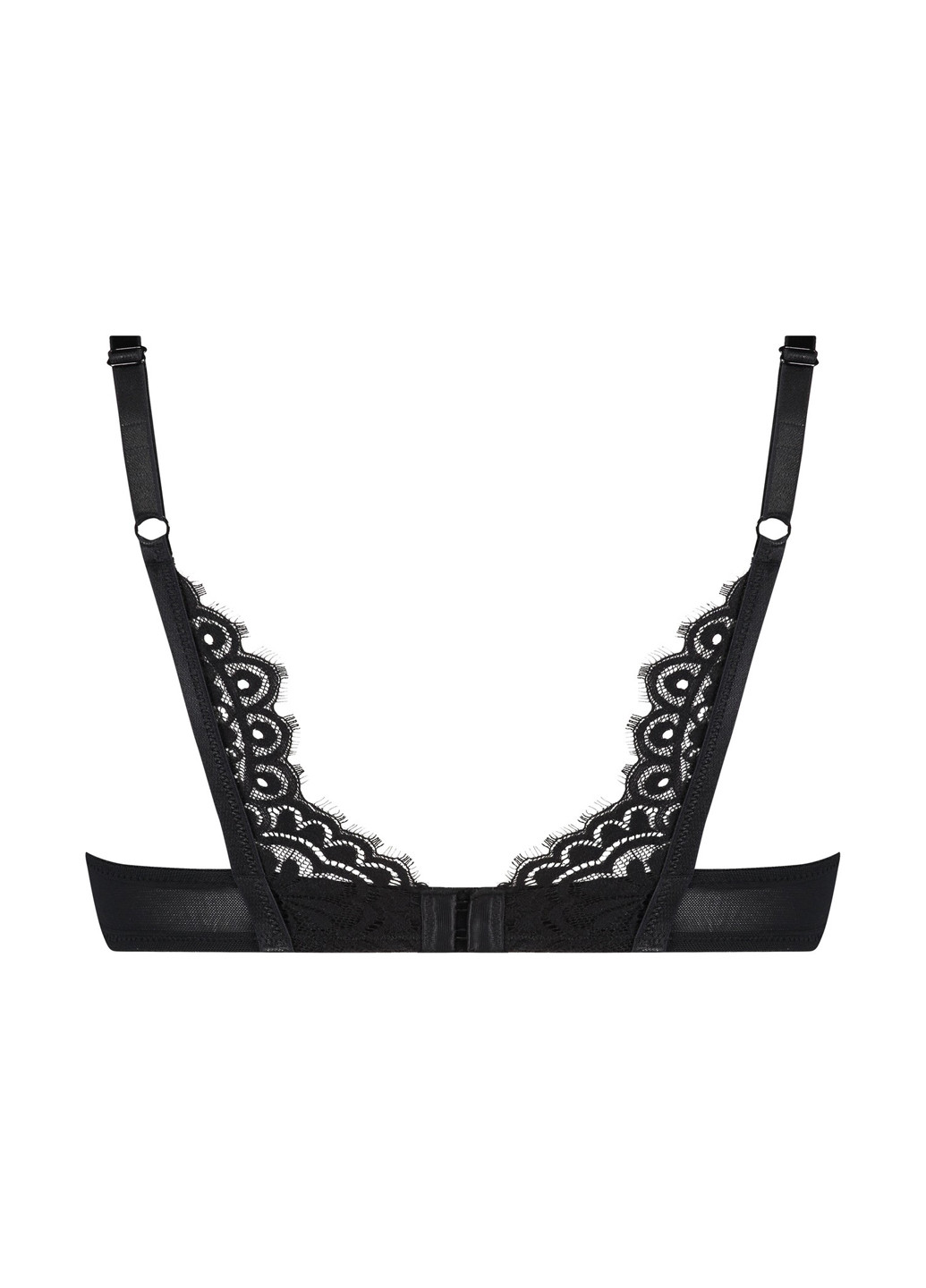 Чёрный балконет бюстгальтер Hunkemoller полиамид