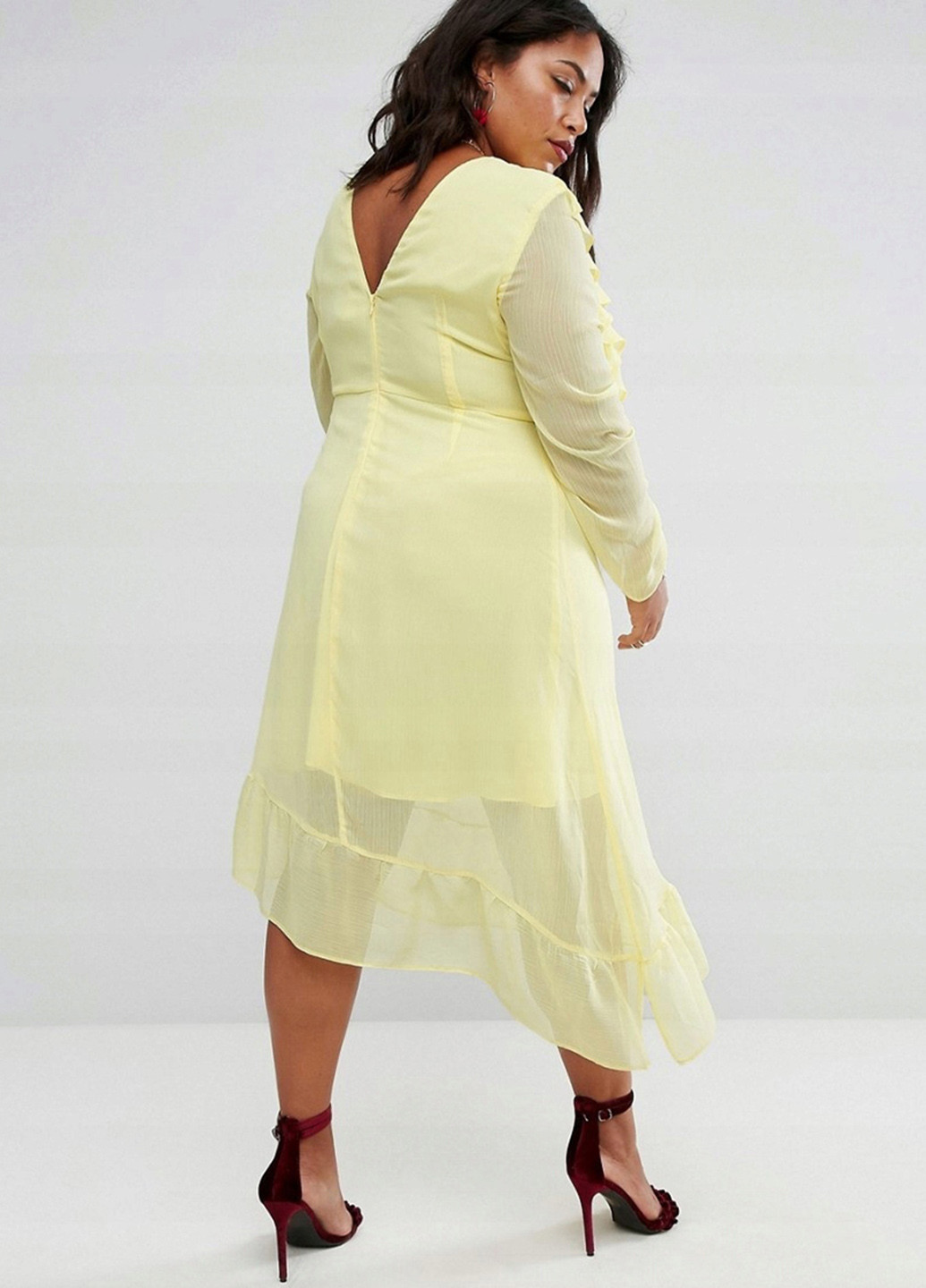 Желтое кэжуал платье Asos