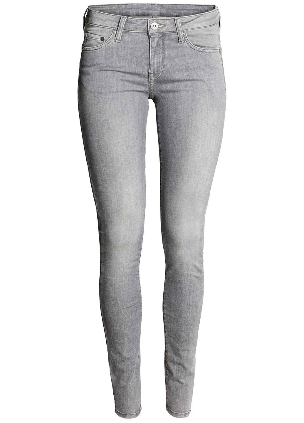 Джинси H&M завужені однотонні сірі джинсові