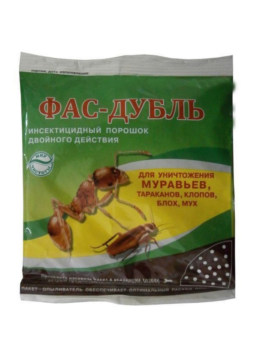 Фас-Дубль от муравьев, тараканов, клопов, блох, мух 125 г No Brand (227201443)