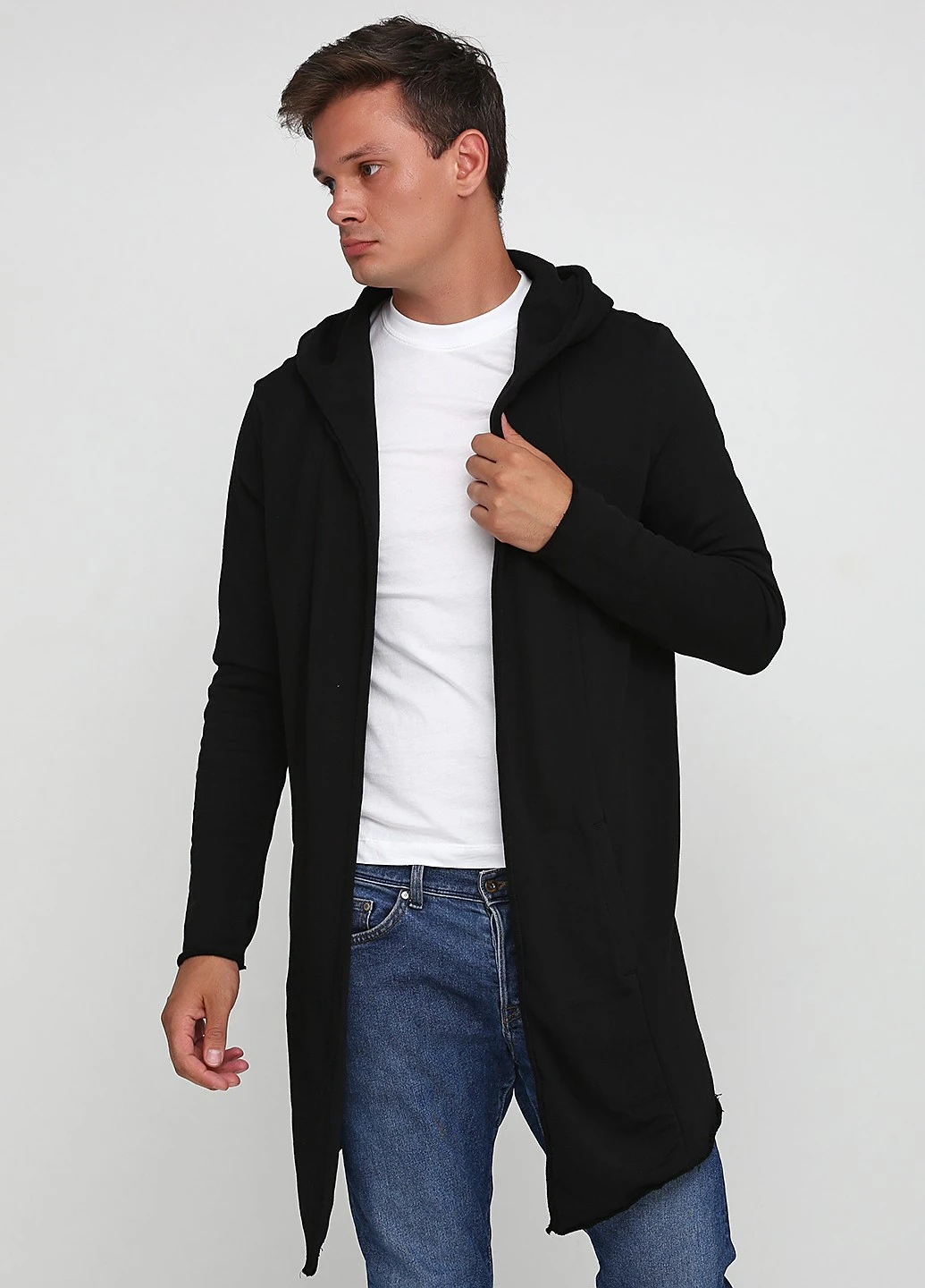 Черный зимний кардиган H&M