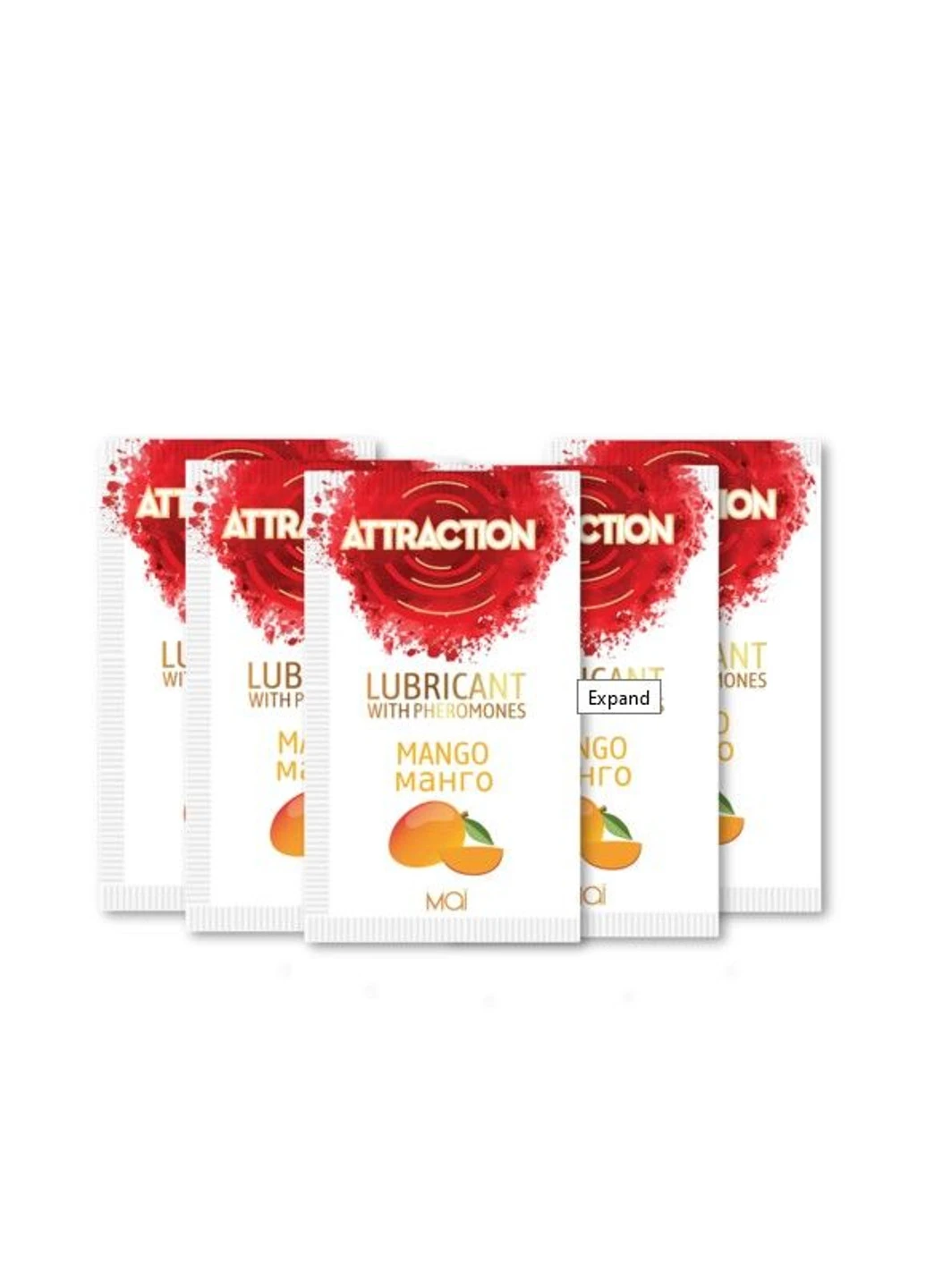 Пробник лубриканта з феромонами ATTRACTION LUBS MANGO (10 мл) MAI (252156203)