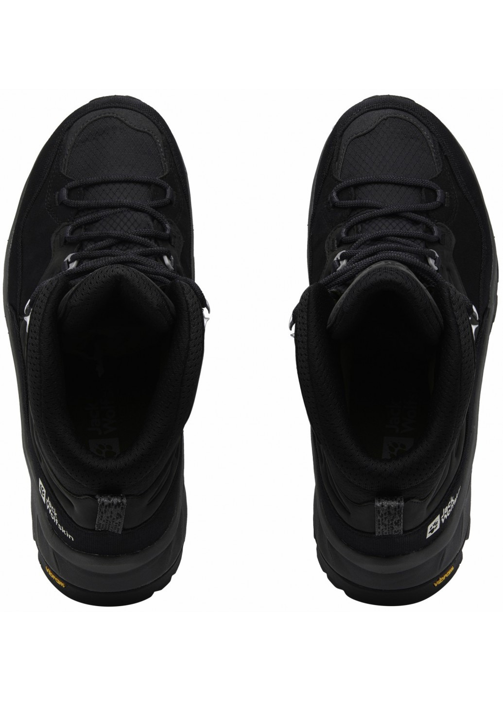 Черные осенние ботинки хайкеры Jack Wolfskin