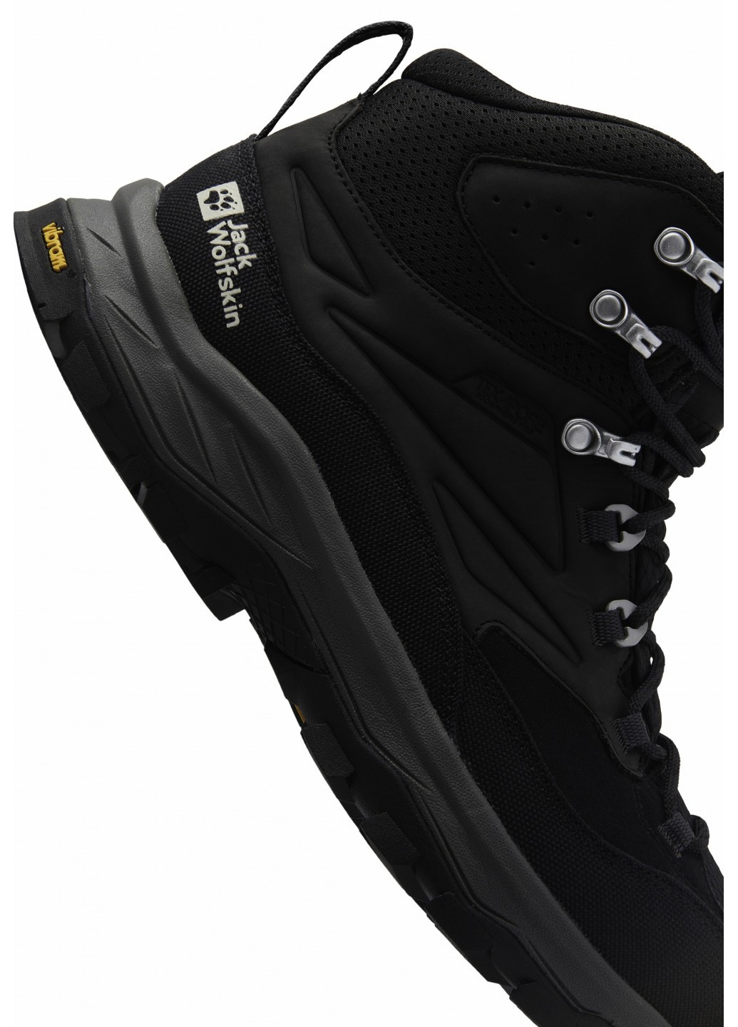 Черные осенние ботинки хайкеры Jack Wolfskin