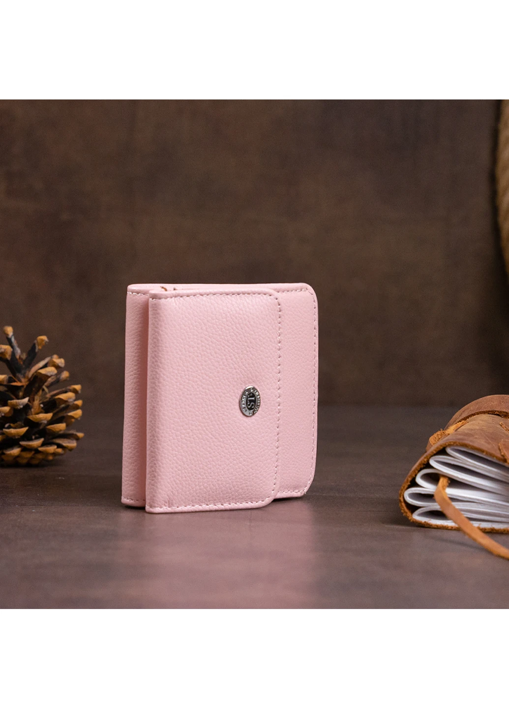 Жіночий шкіряний гаманець 9,5х9х1 см st leather (252132570)