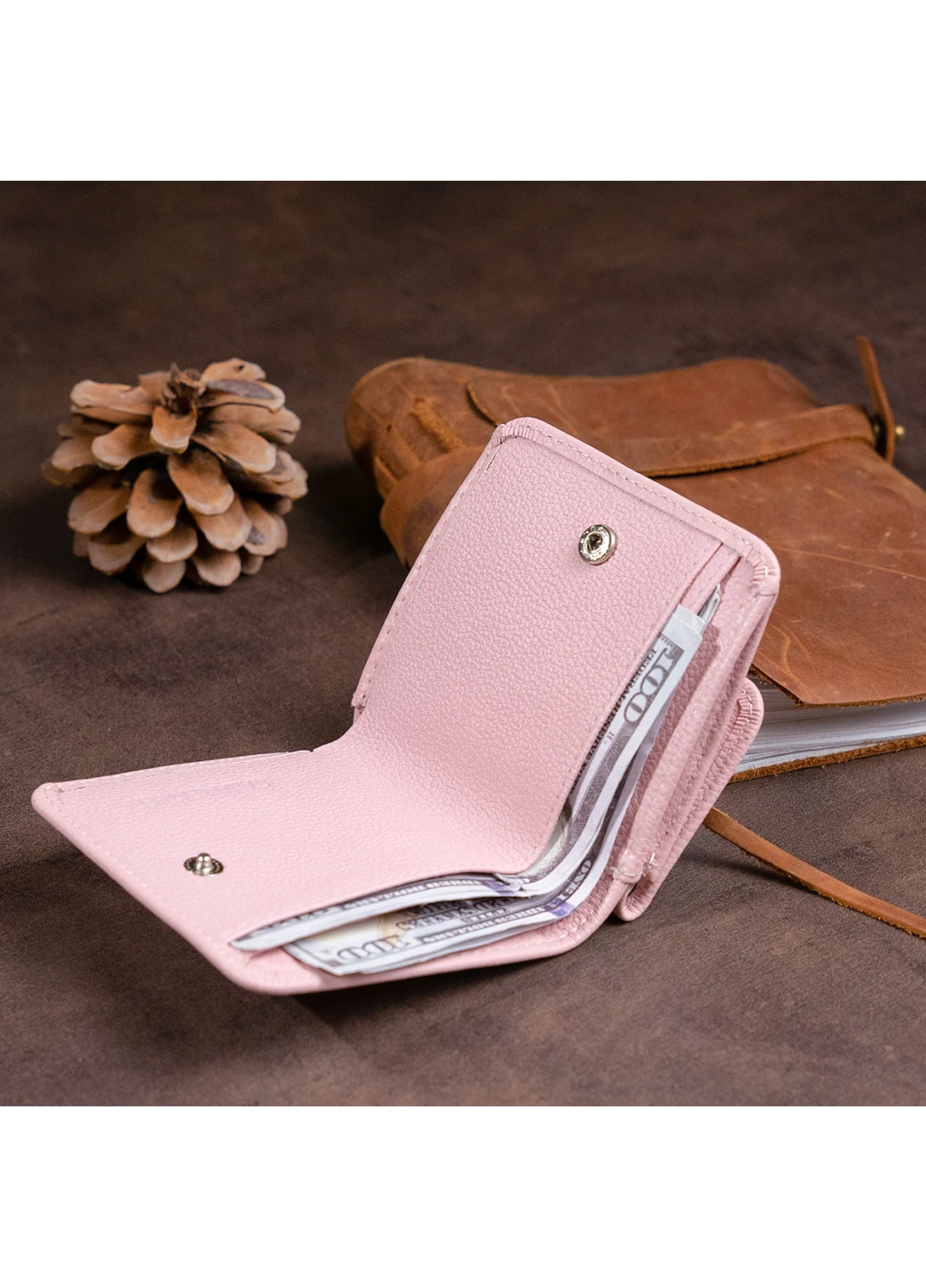 Жіночий шкіряний гаманець 9,5х9х1 см st leather (252132570)