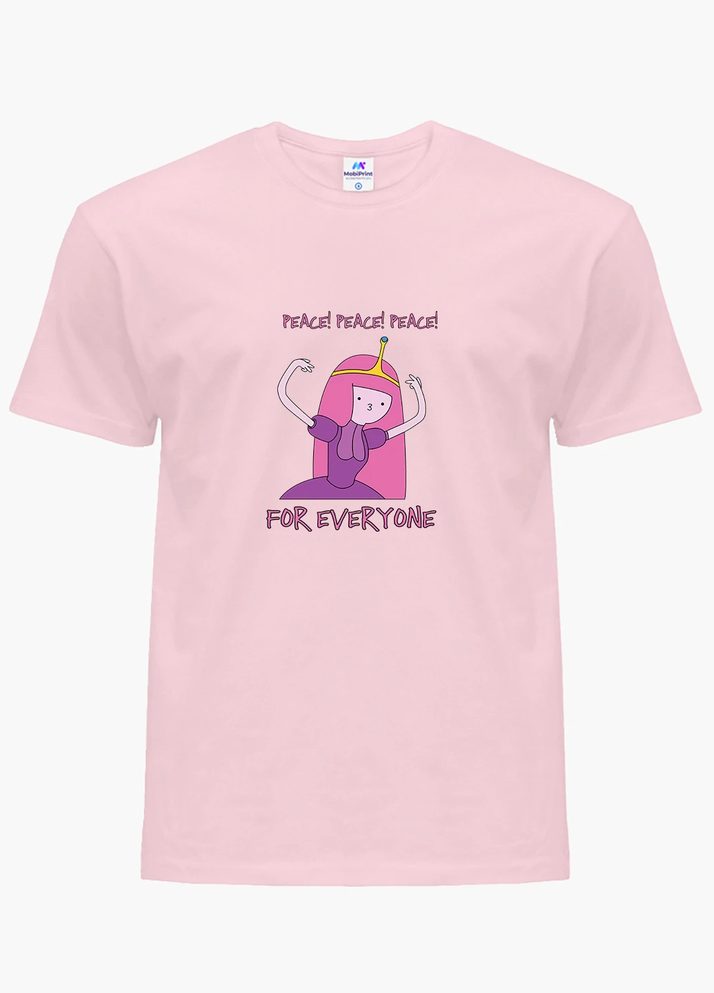 Рожева демісезонна футболка дитяча принцеса бубльгум час пригод (adventure time) (9224-1576) MobiPrint