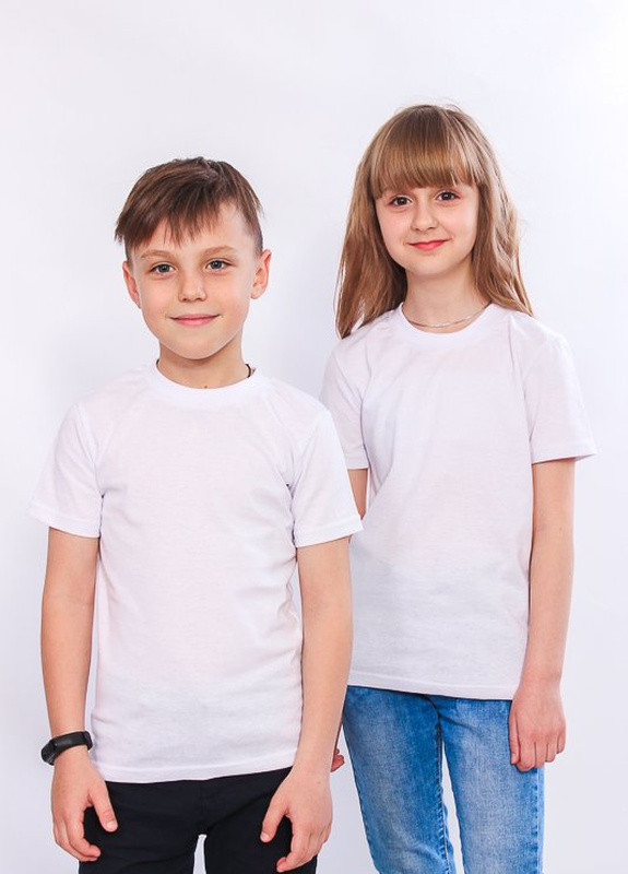 Белая летняя футболка детская Носи своє