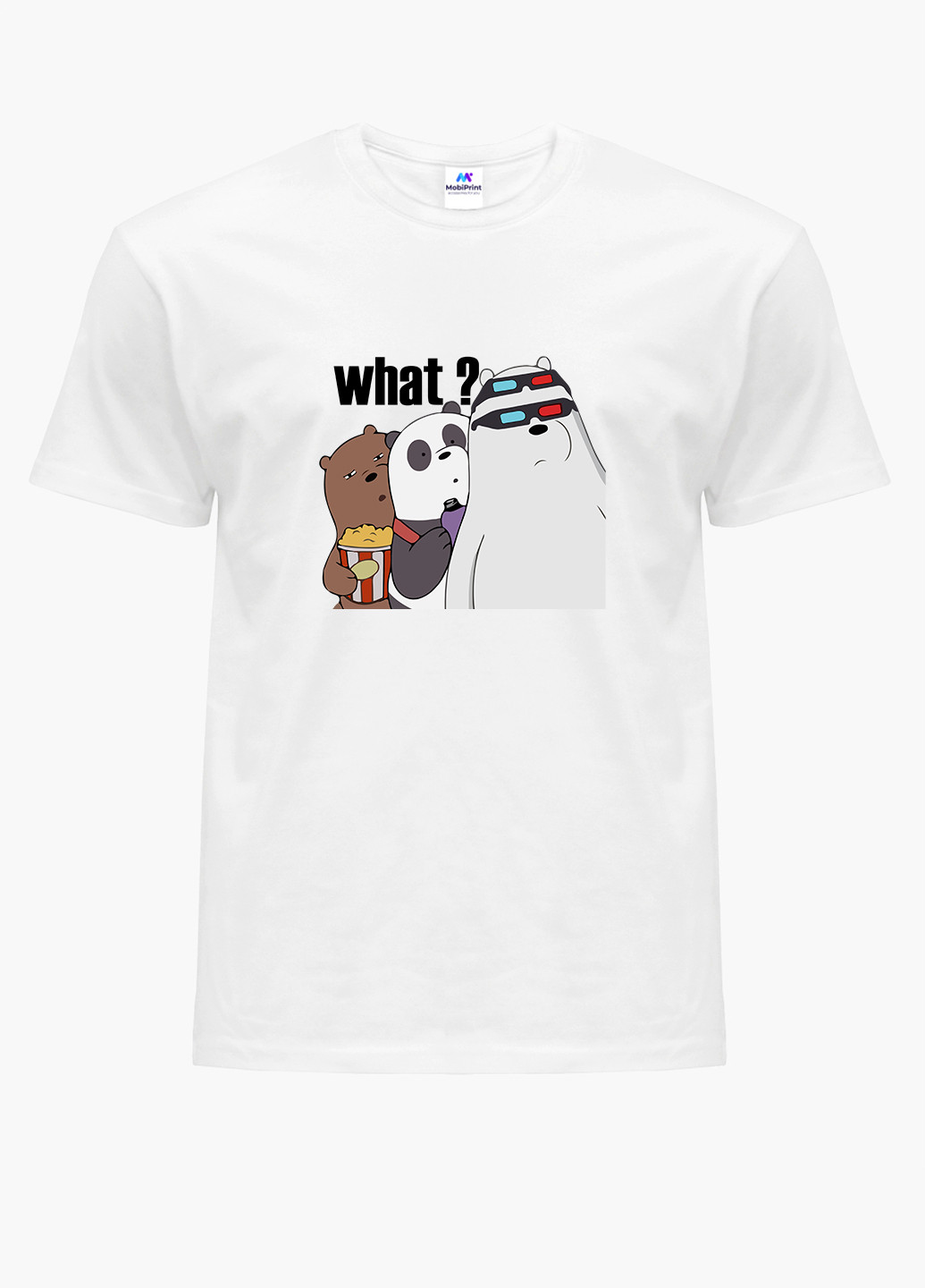 Біла демісезонна футболка дитяча вся правда про ведмедів (we bare bears) білий (9224-2902) 164 см MobiPrint