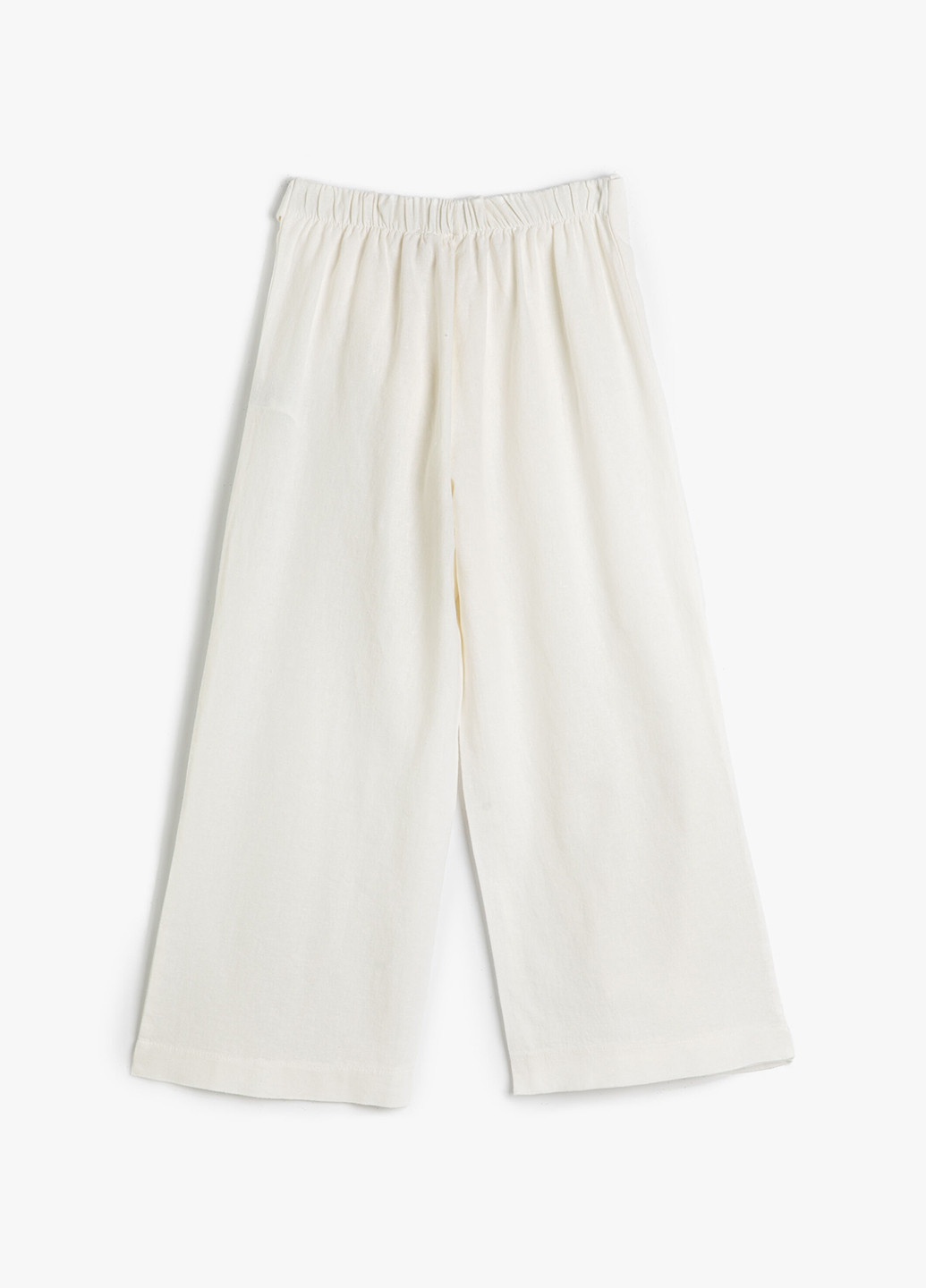 Белые кэжуал летние прямые брюки KOTON