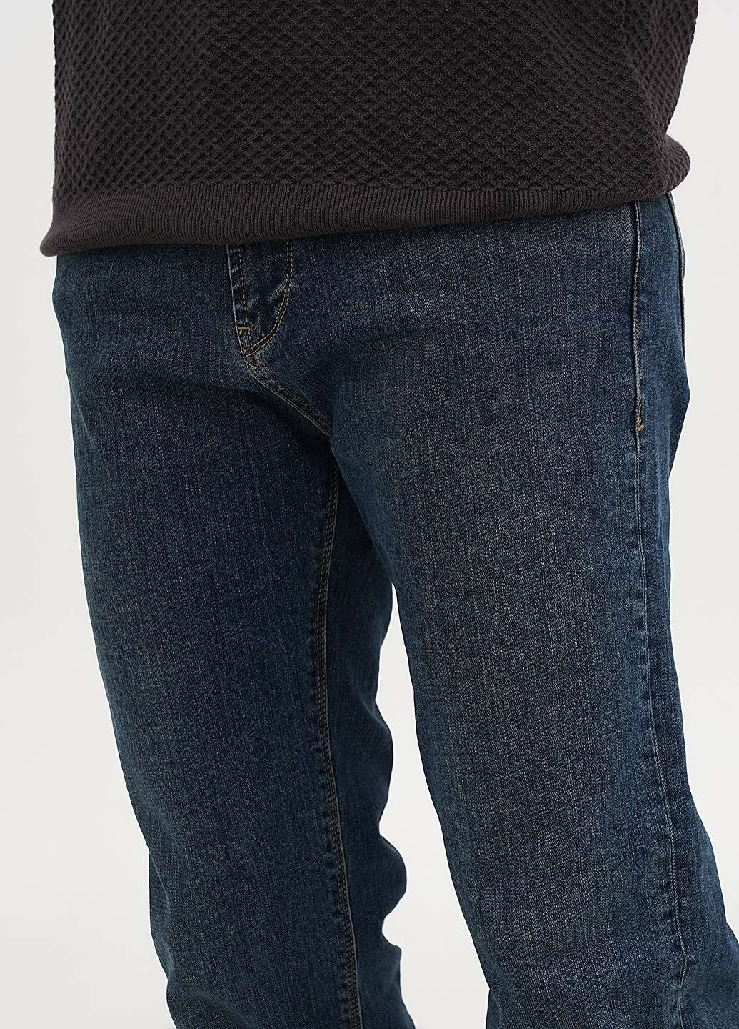 Синие демисезонные прямые джинсы Giorgio Armani