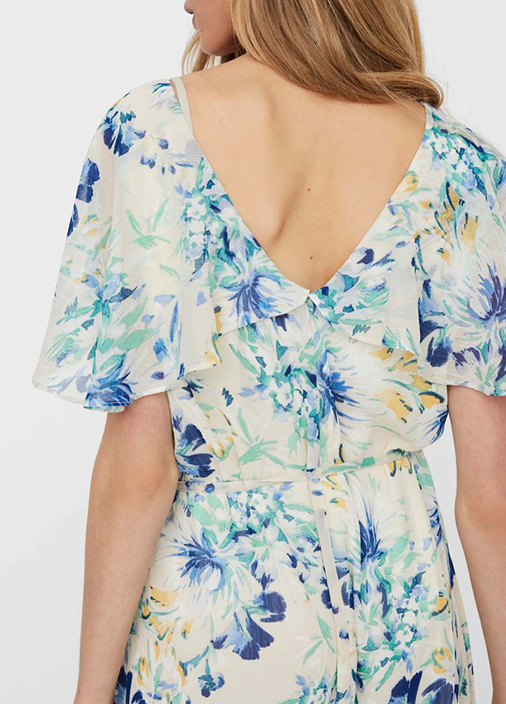 Молочна кежуал сукня а-силует Vero Moda з квітковим принтом