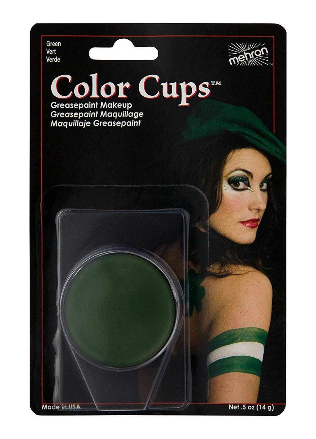 Кремовый грим Color Cups, Green (Зеленый), 12 г Mehron (205593319)