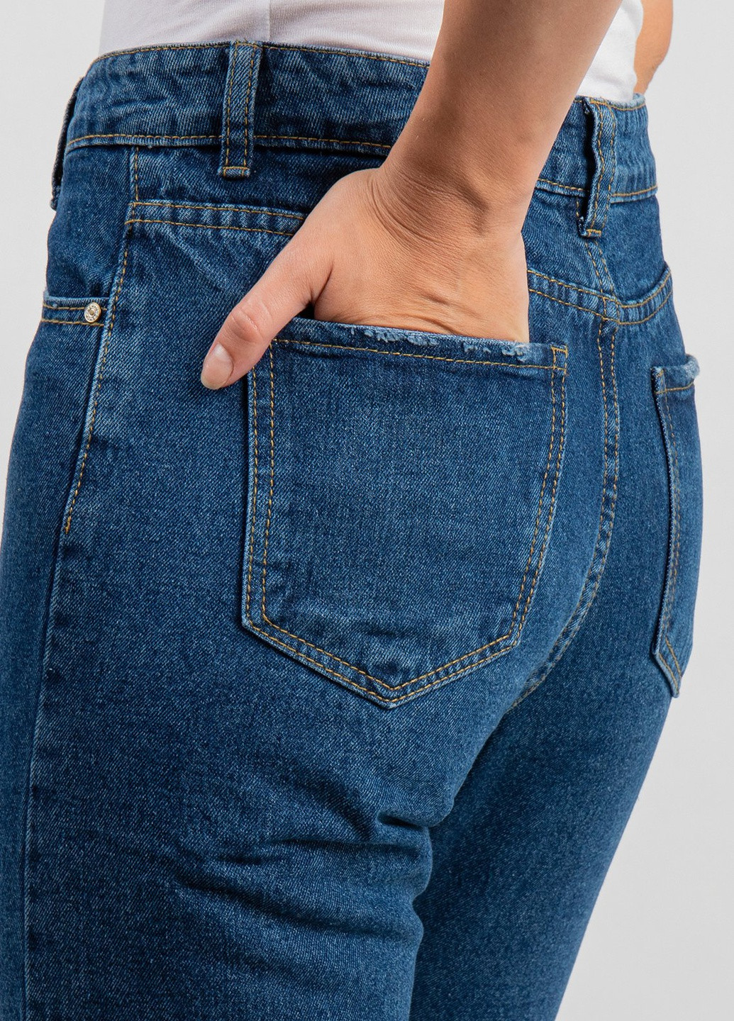 Синие укороченные джинсы QUERMES - (242106806)