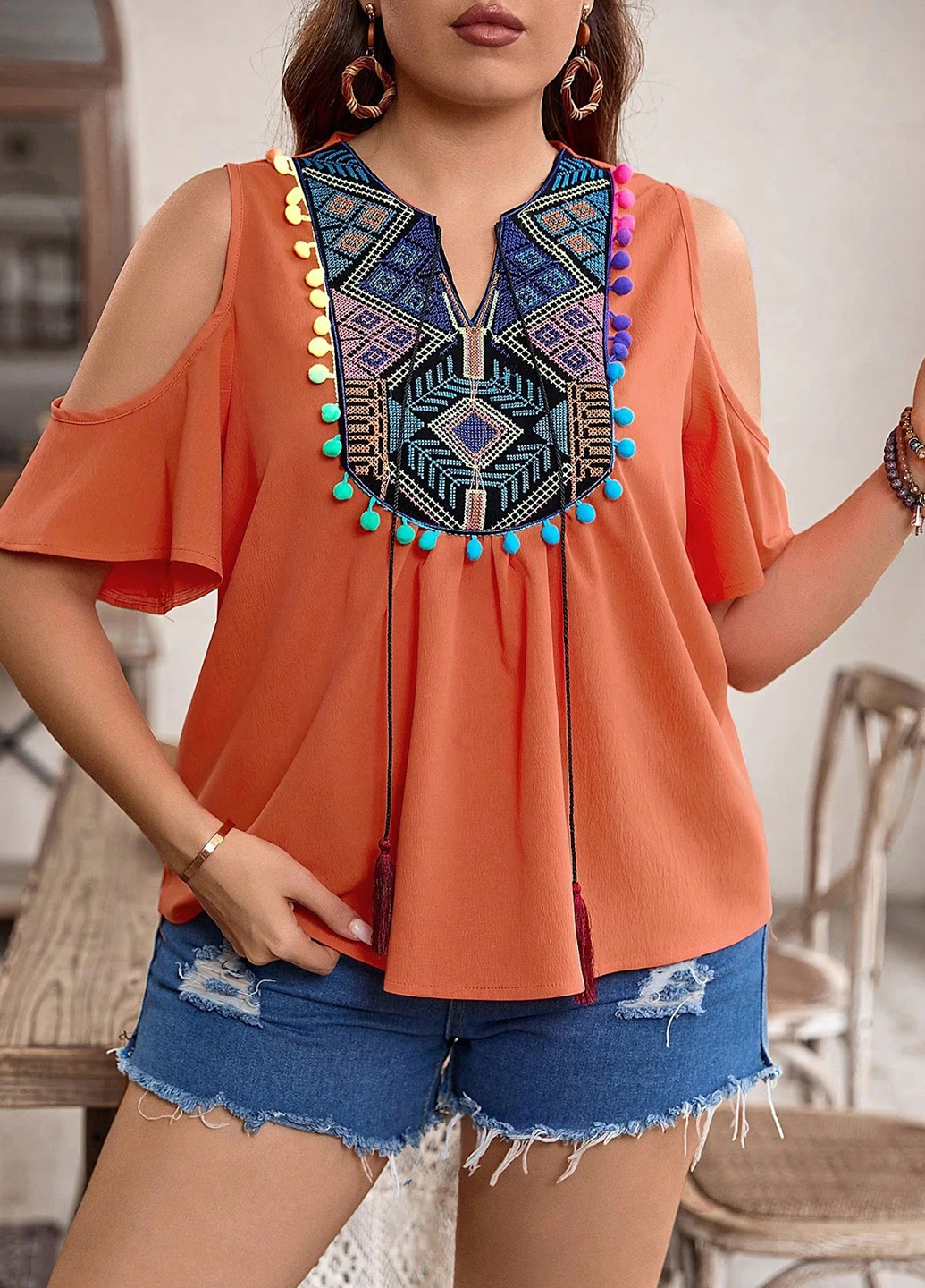 Комбінована блуза SHEIN