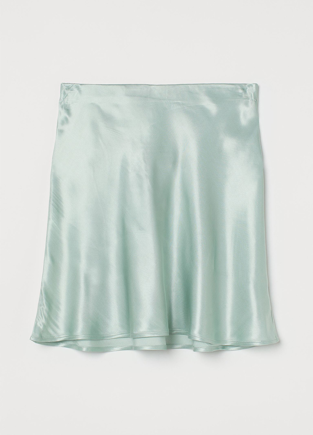 Мятная кэжуал однотонная юбка H&M
