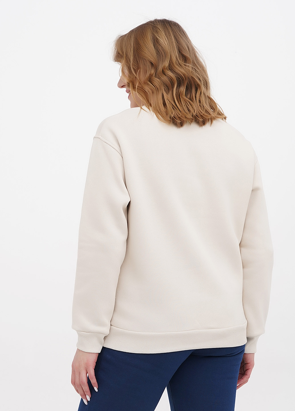 Світло-бежевий світшот Chikiss однотонний без декору (257429352)