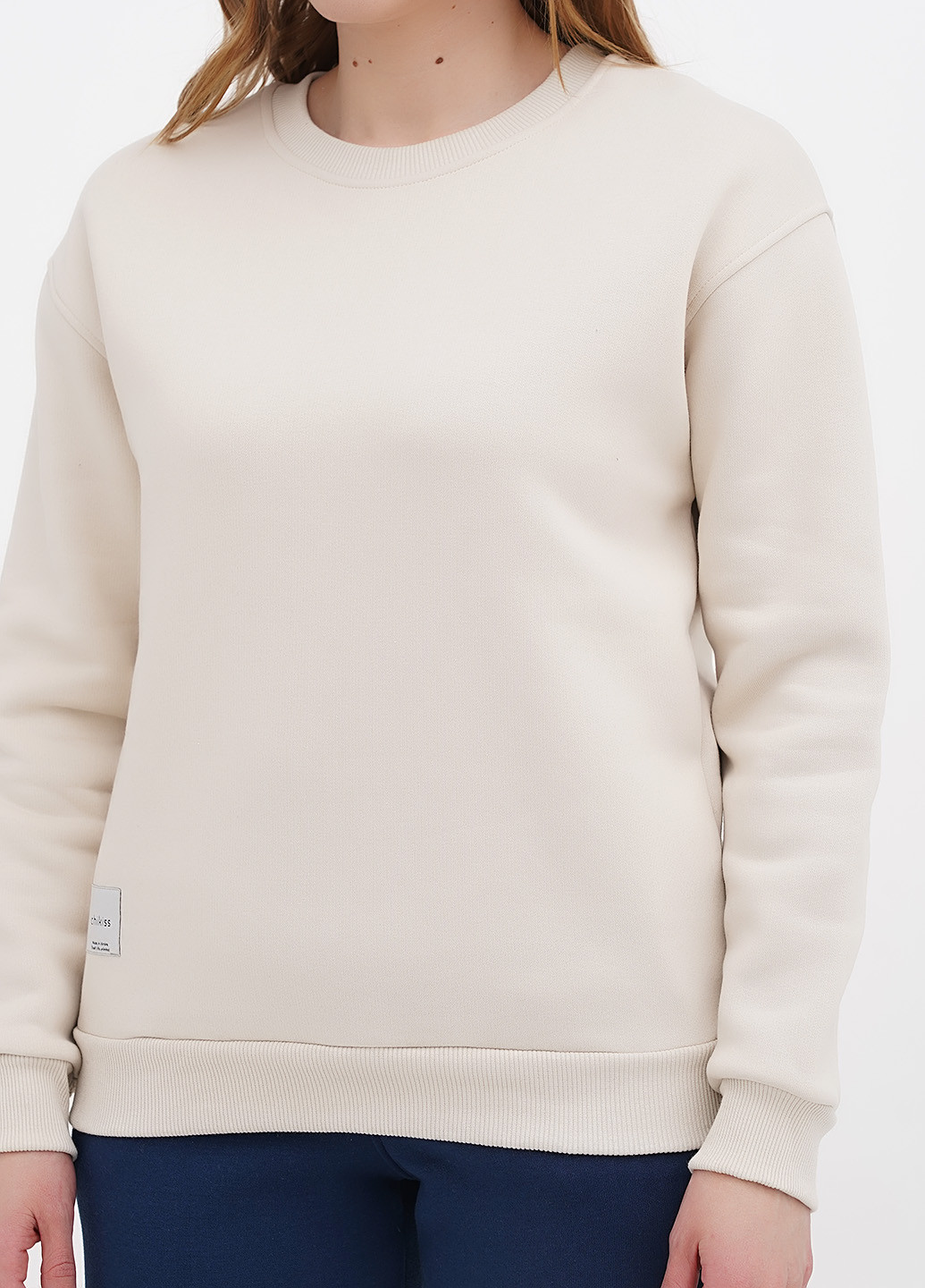 Світло-бежевий світшот Chikiss однотонний без декору (257429352)