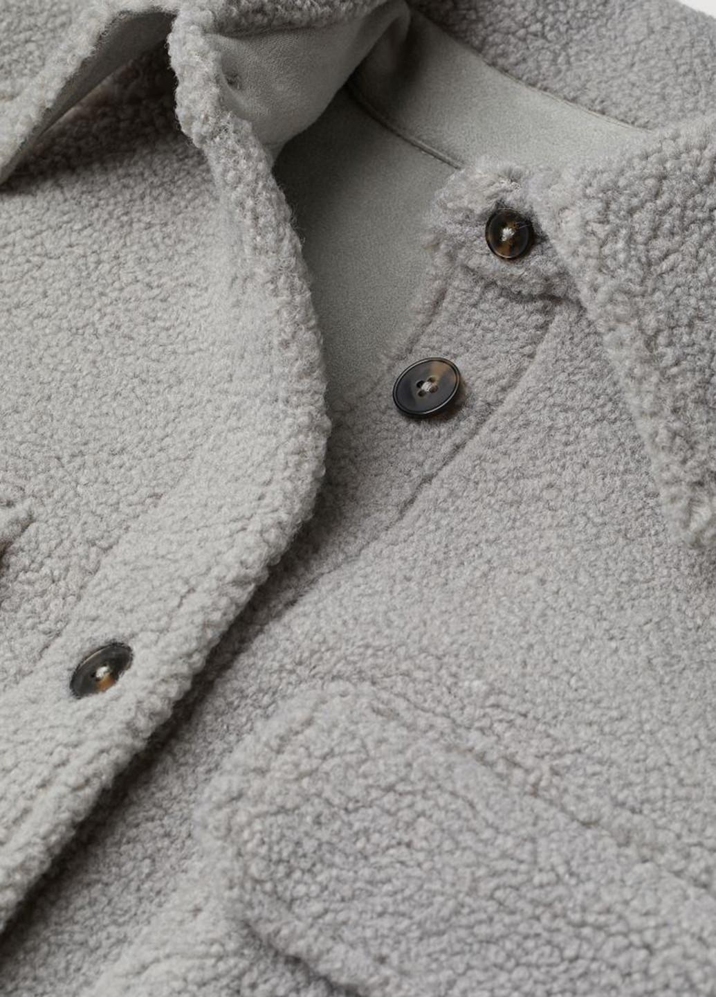 Сіре демісезонне Пальто пальто-сорочка H&M
