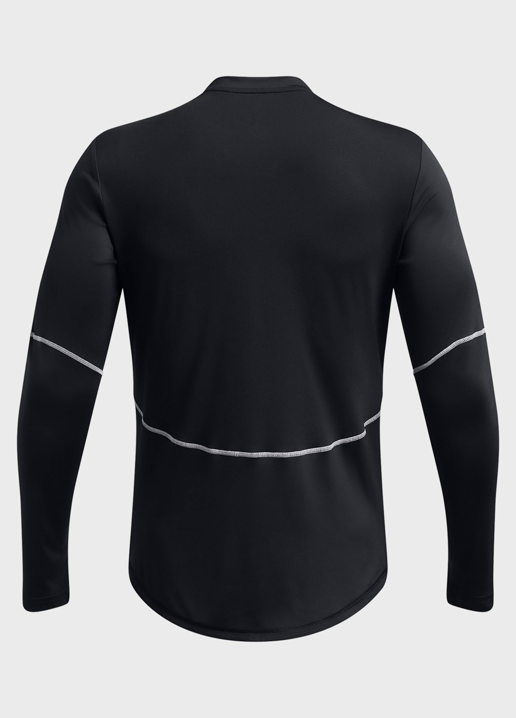 Черный демисезонный спортивный лонгслив Under Armour с логотипом