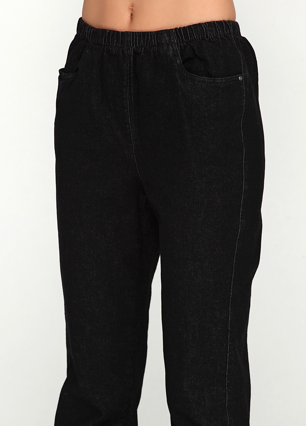 Черные демисезонные прямые джинсы Brandtex Collection