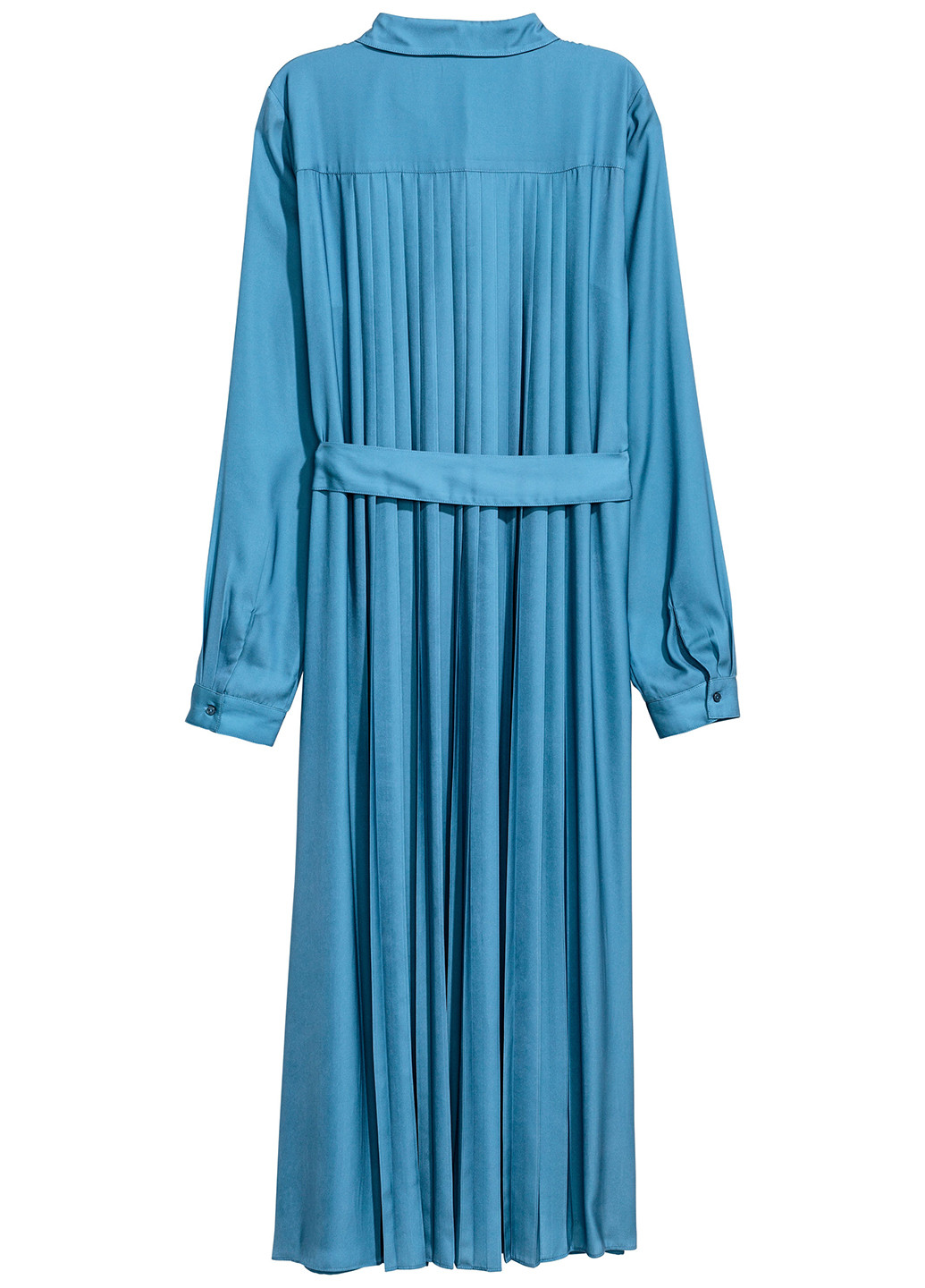 Синее кэжуал платье клеш H&M однотонное