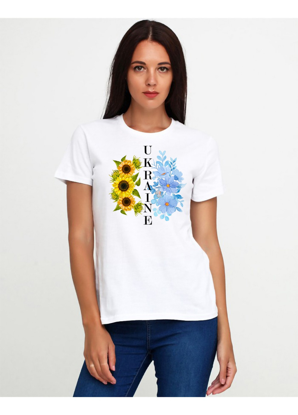 Жіноча футболка 18Ж425-17-Р2 з патріотичним принтом Malta - (254695264)