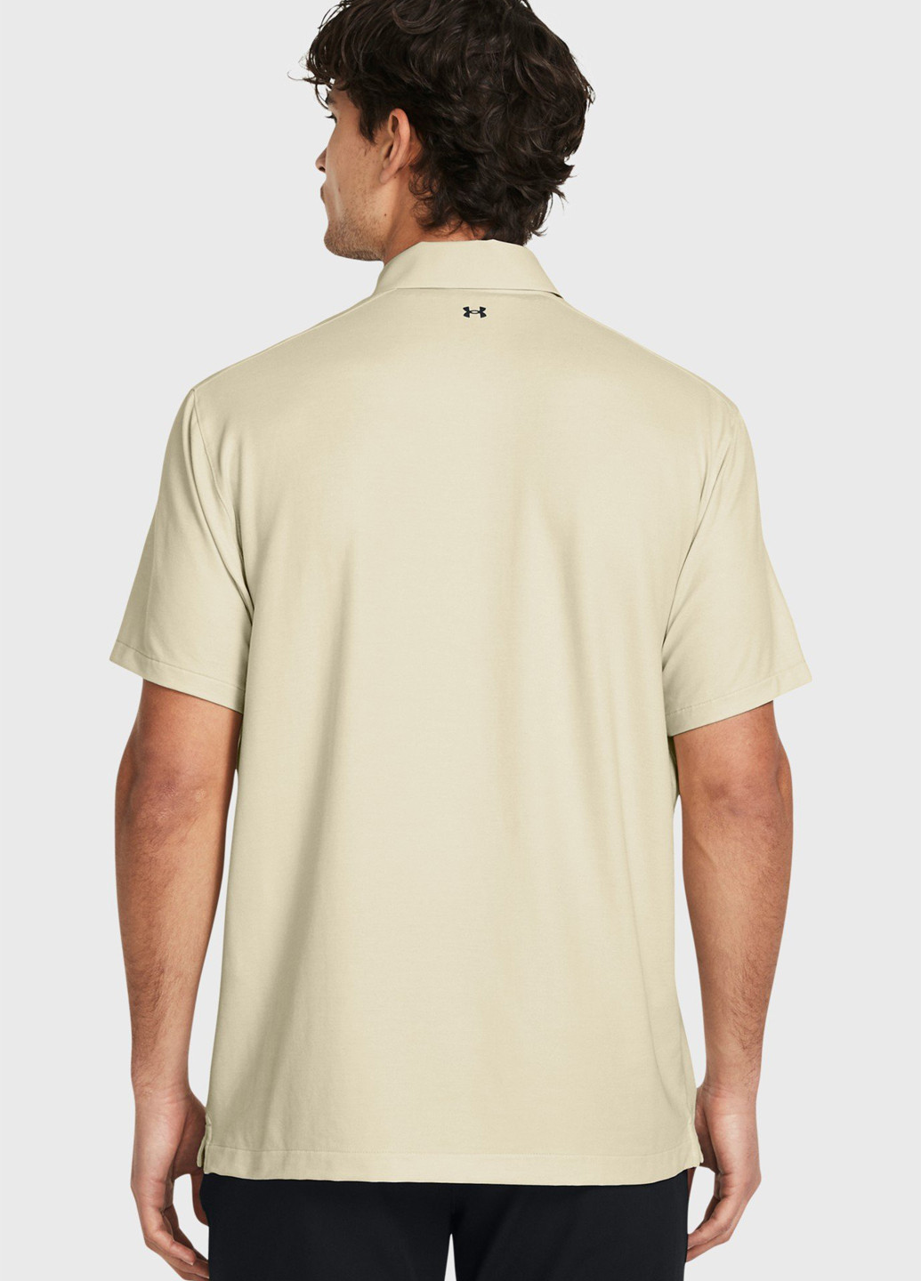 Бежевая футболка-поло для мужчин Under Armour однотонная