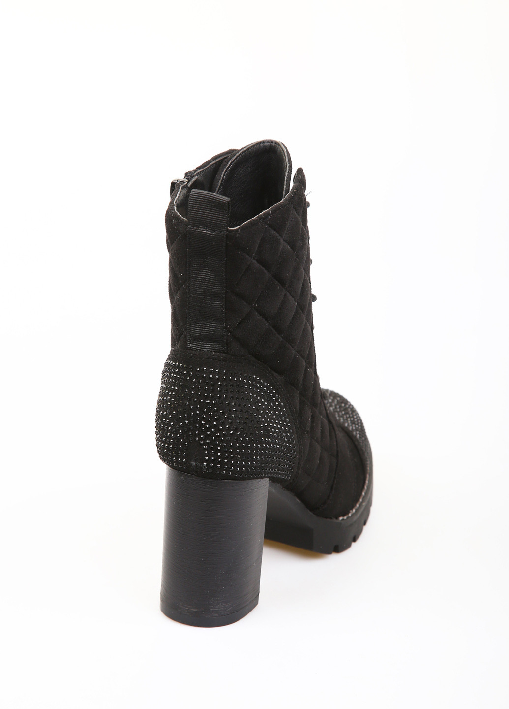 Осенние ботинки No Brand со стразами, со шнуровкой из искусственной замши