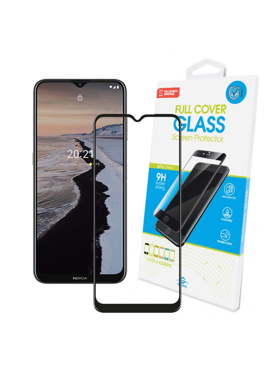 Стекло защитное Full Glue Nokia G10/G20 (1283126512360) Global (252370883)