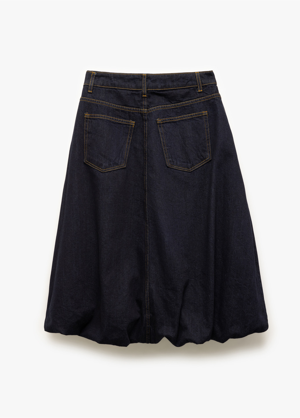 Темно-синяя джинсовая однотонная юбка KOTON баллон