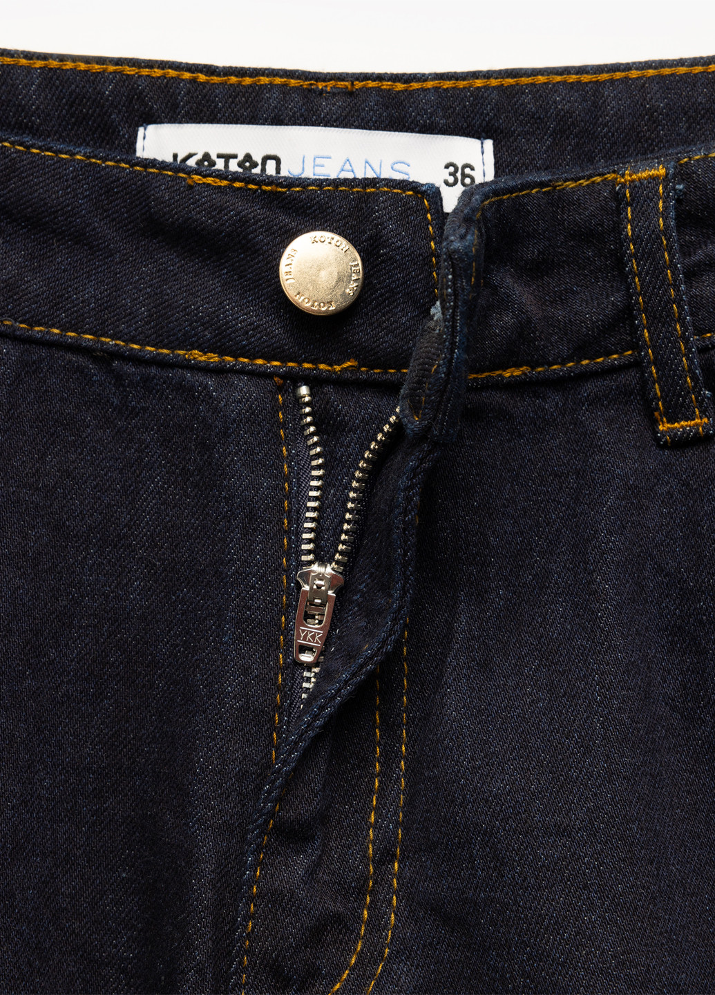 Темно-синяя джинсовая однотонная юбка KOTON баллон