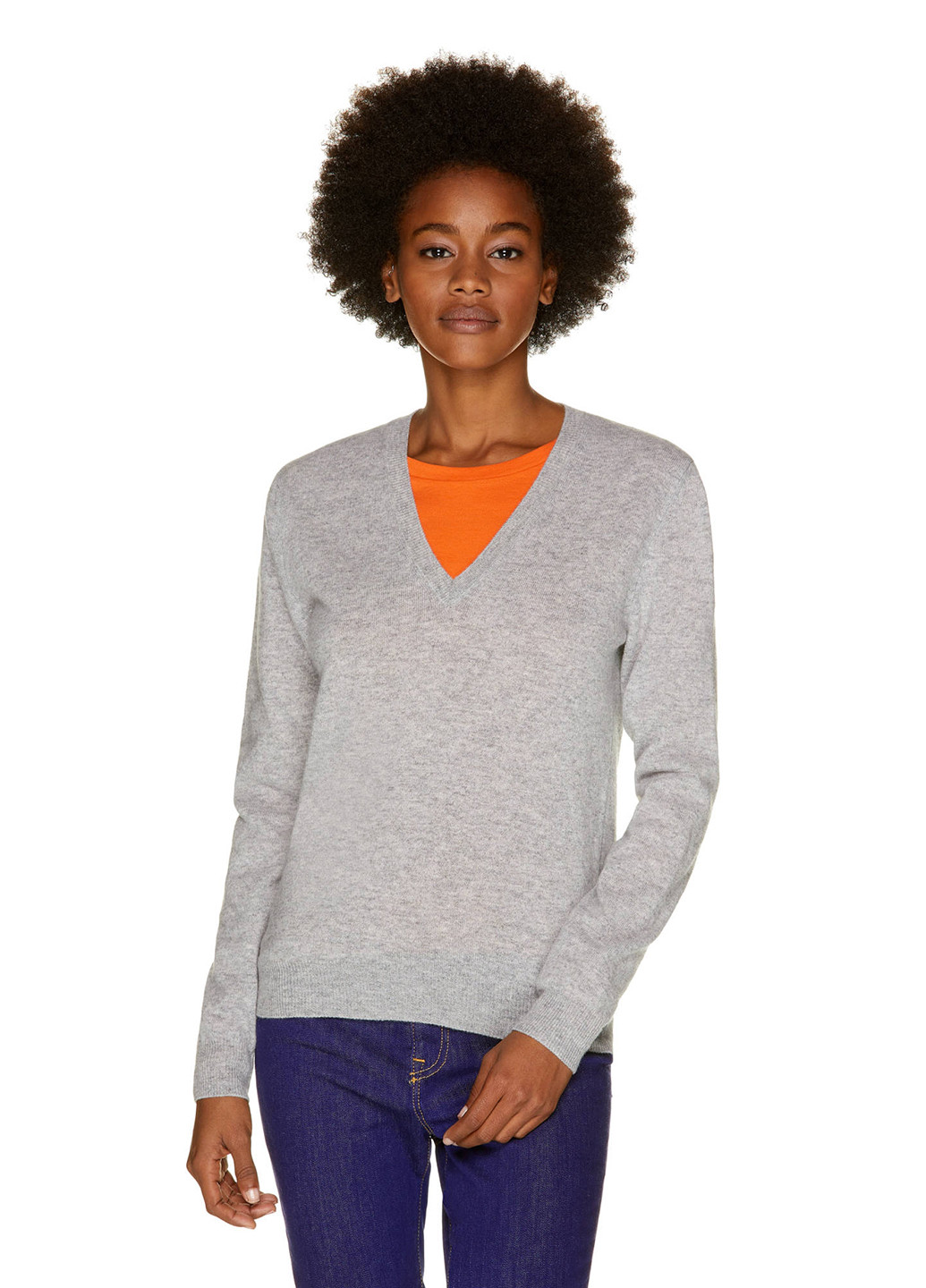 Серый демисезонный пуловер пуловер United Colors of Benetton