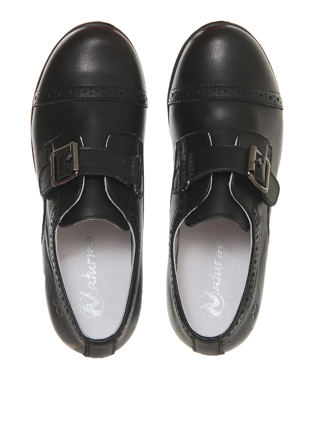 Черные туфли без шнурков Naturino
