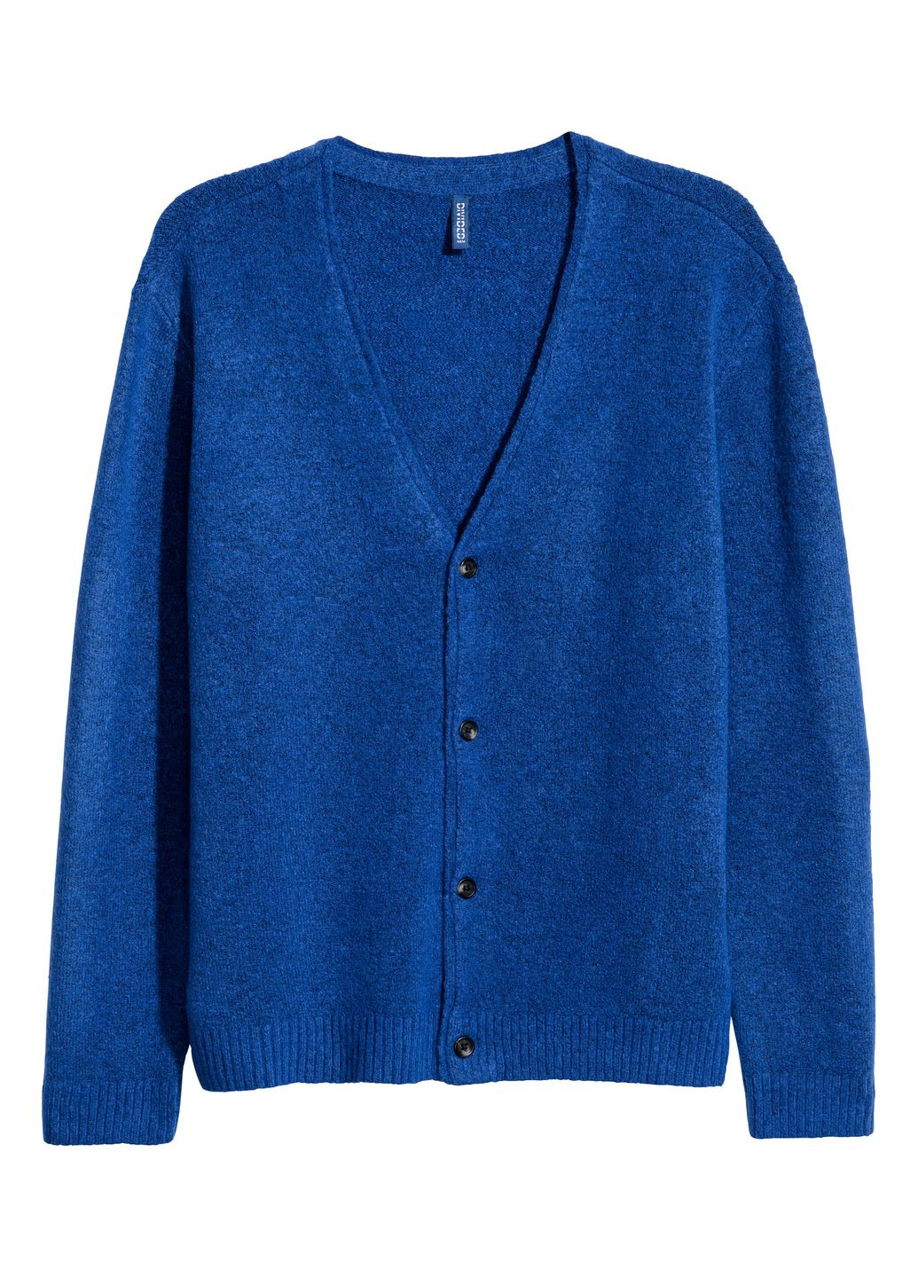 Кофта H&M меланж синяя кэжуал акрил