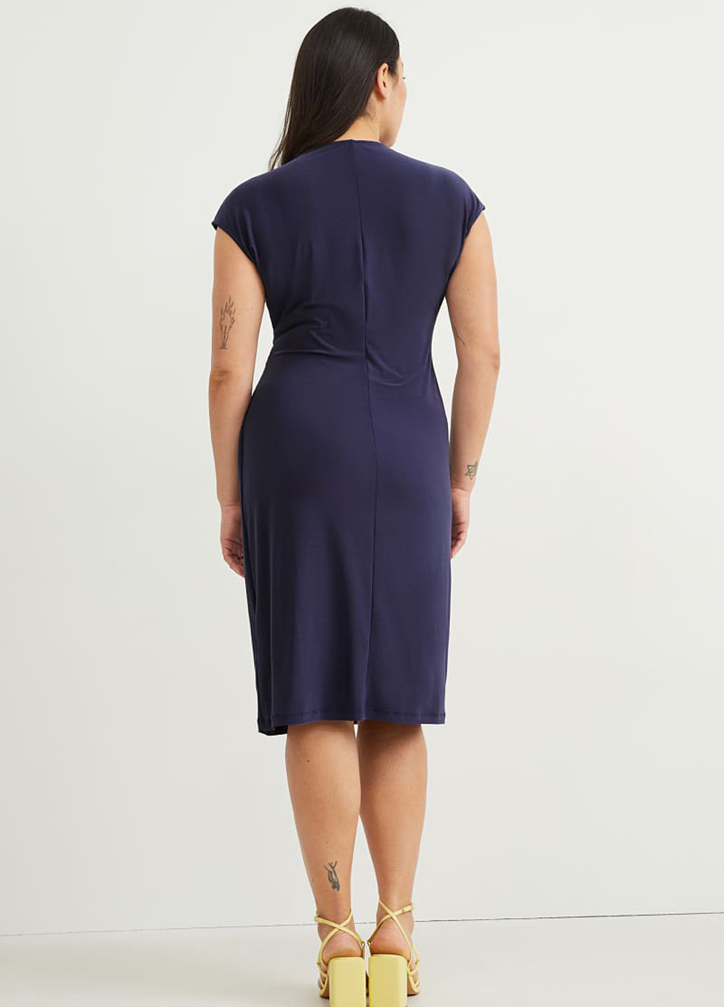 Темно-синя кежуал сукня C&A однотонна