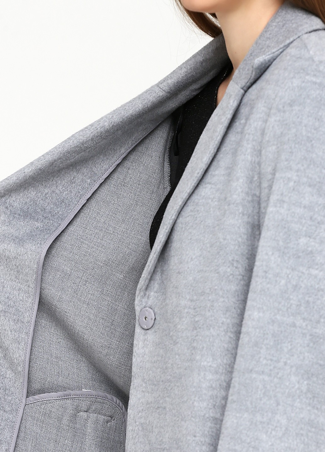 Серое демисезонное Пальто однобортное H&M