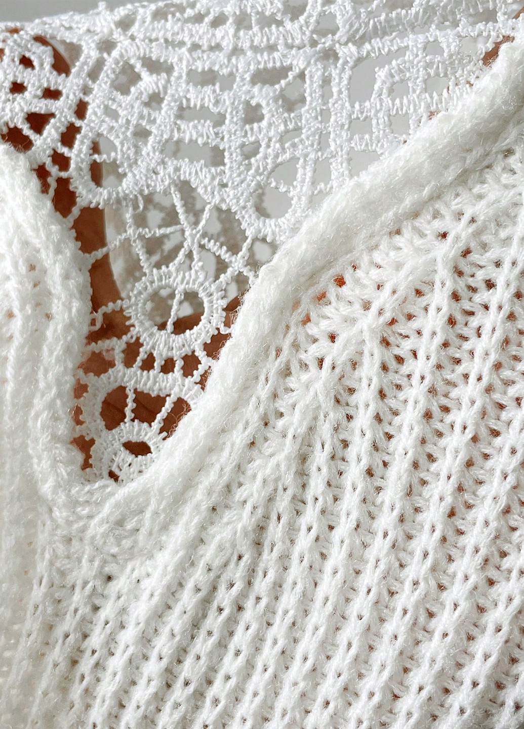 Білий демісезонний пуловер пуловер SHEIN