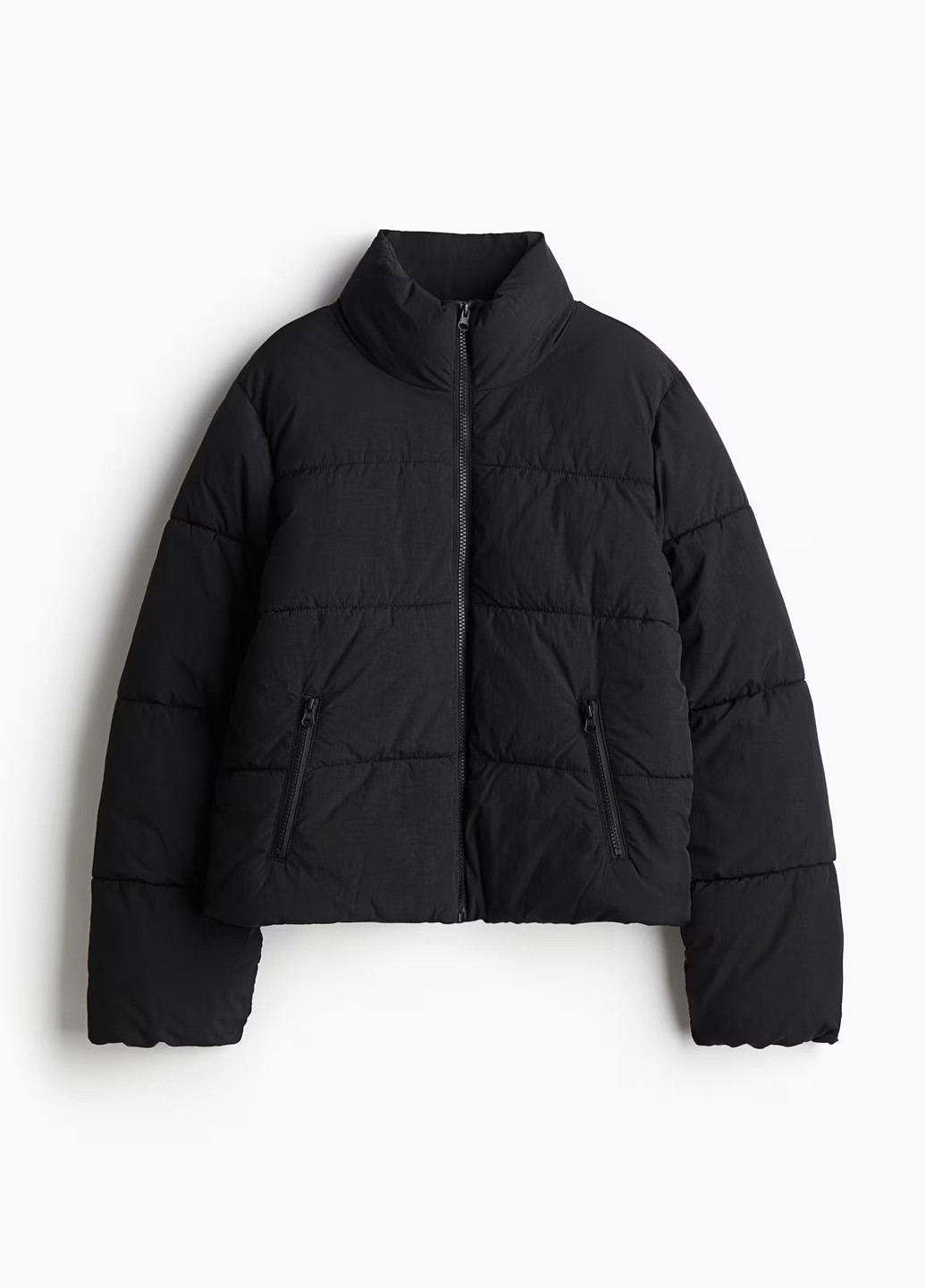 Черная демисезонная куртка H&M