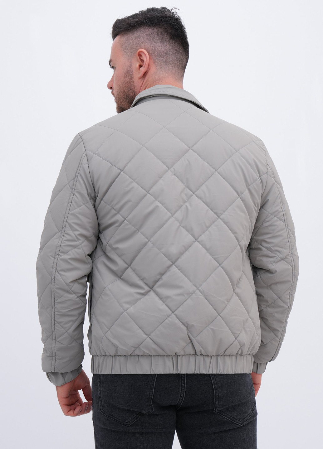 Светло-серая демисезонная куртка Trend Collection