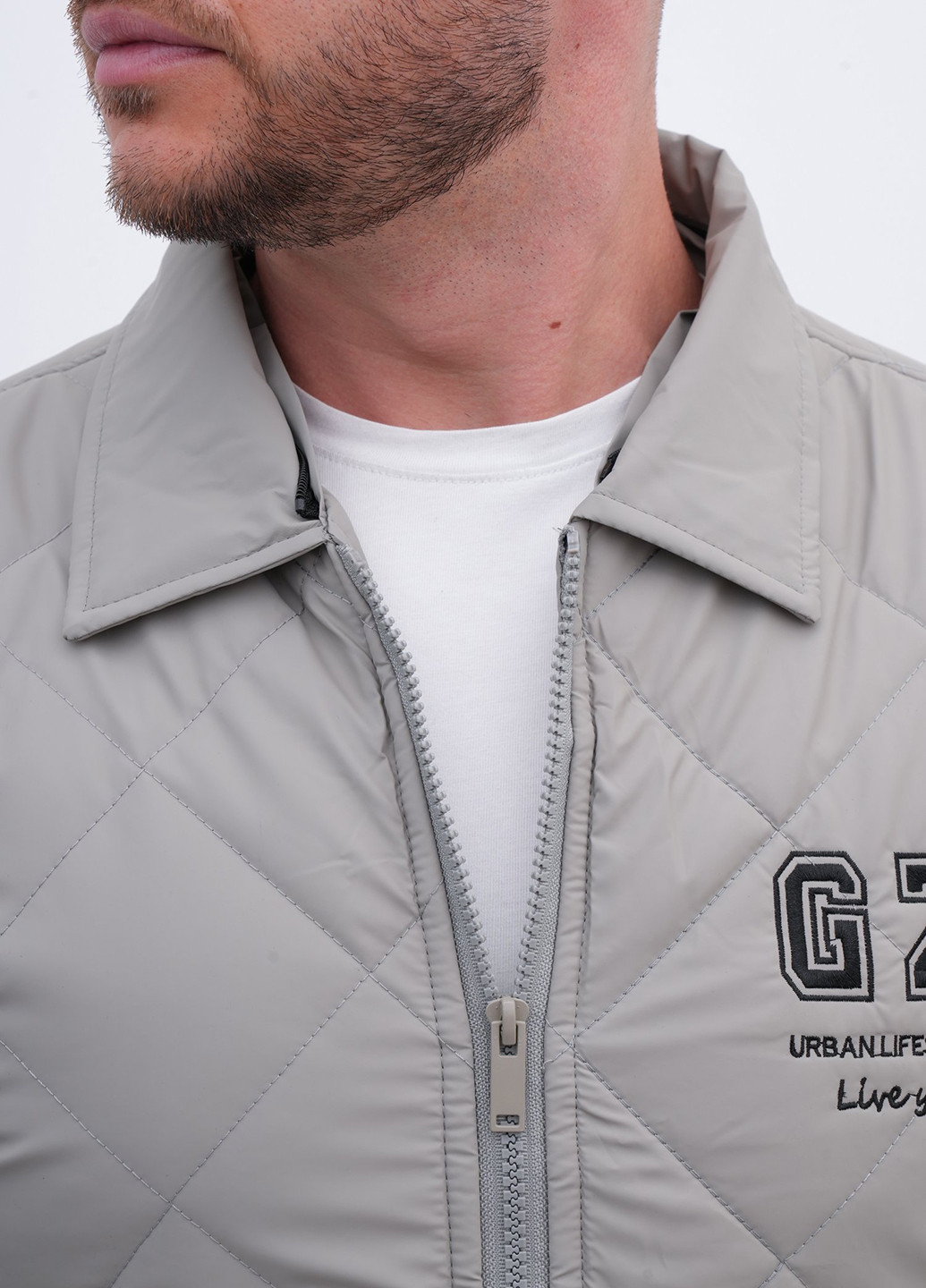 Светло-серая демисезонная куртка Trend Collection